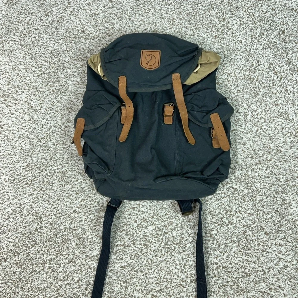 Fjallraven Ovik Backpack 15 Unisex Blue Canvas Outdoor Travel Daypack Hiking